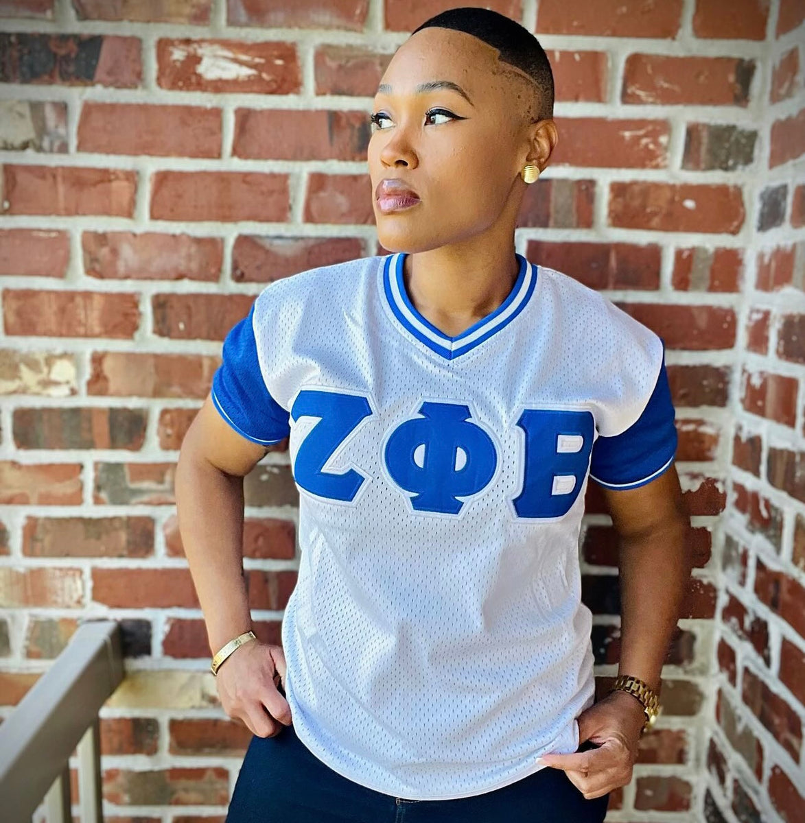 Zeta Phi Beta Black Baseball Jersey M