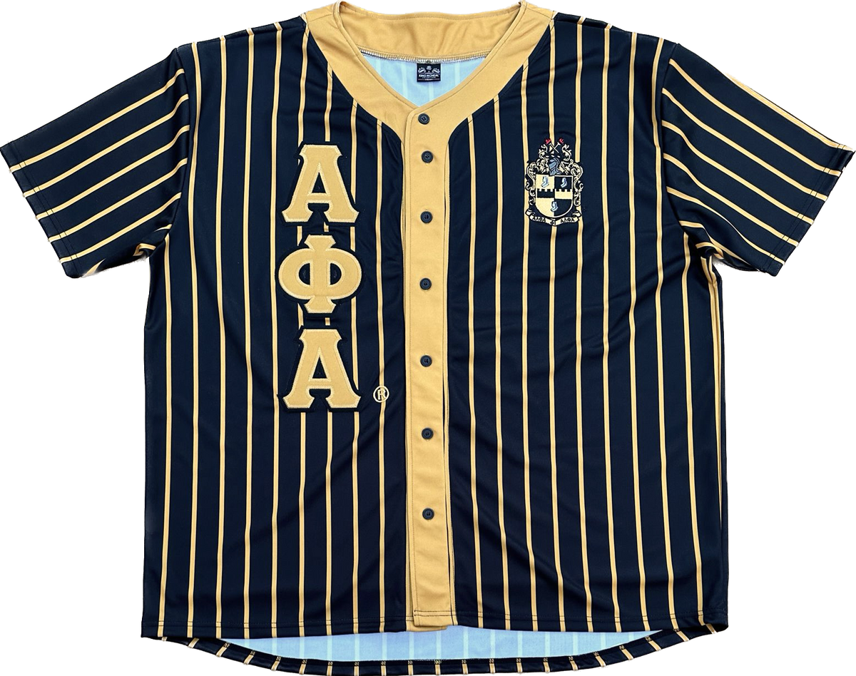 Alpha Grey Pinstripe Button Up Baseball Jersey – The King McNeal