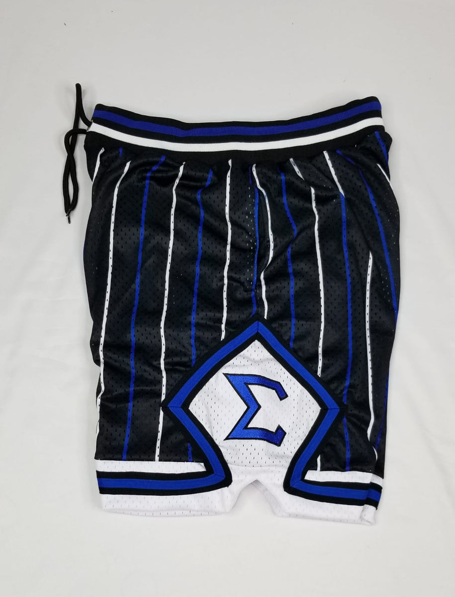 Omega Faded Pinstripe Heavy Mesh Basketball Shorts 5XL