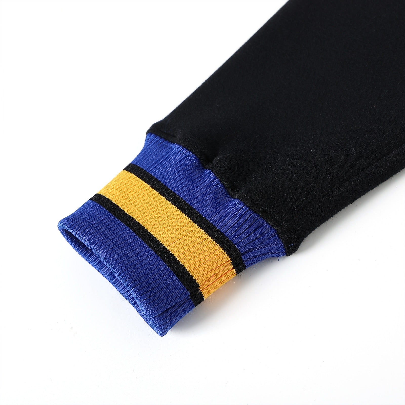 SGRho Black Crest Chenille Pocket Crewneck