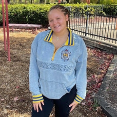 SGRho Denim Quarter Zip Sweatshirt Unisex