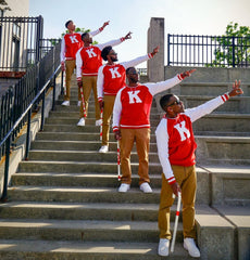 Kappa White/Red Chenille Crewneck