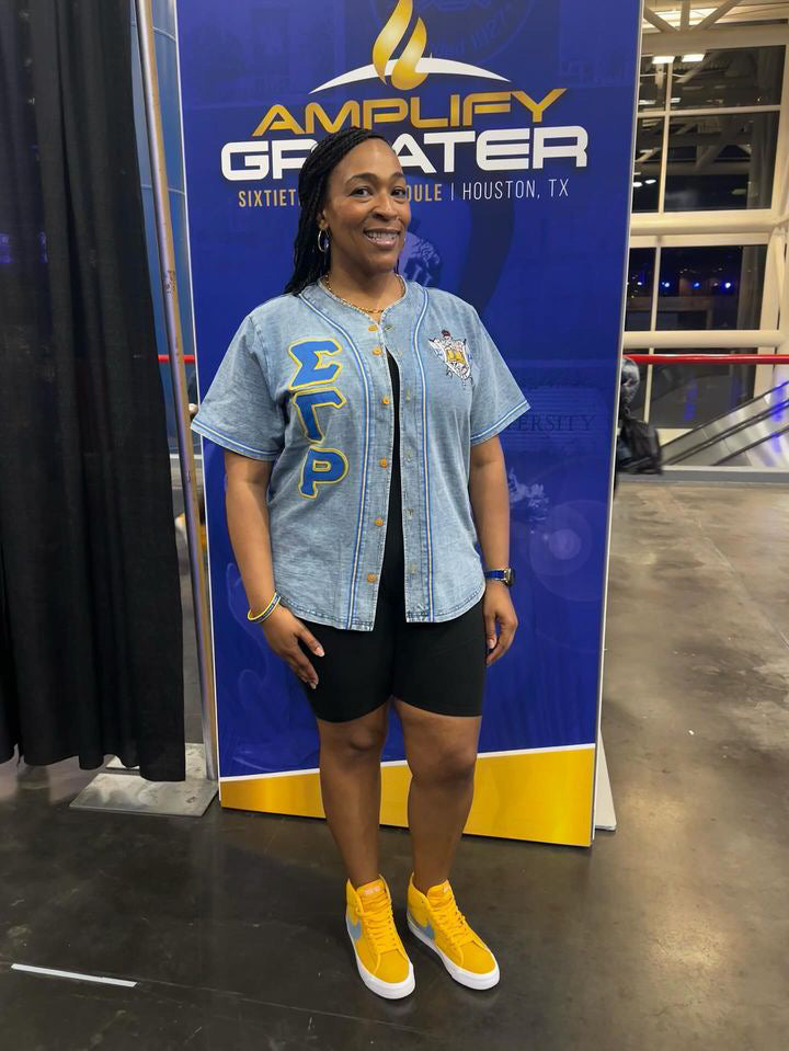 SGRho Denim Baseball Jersey