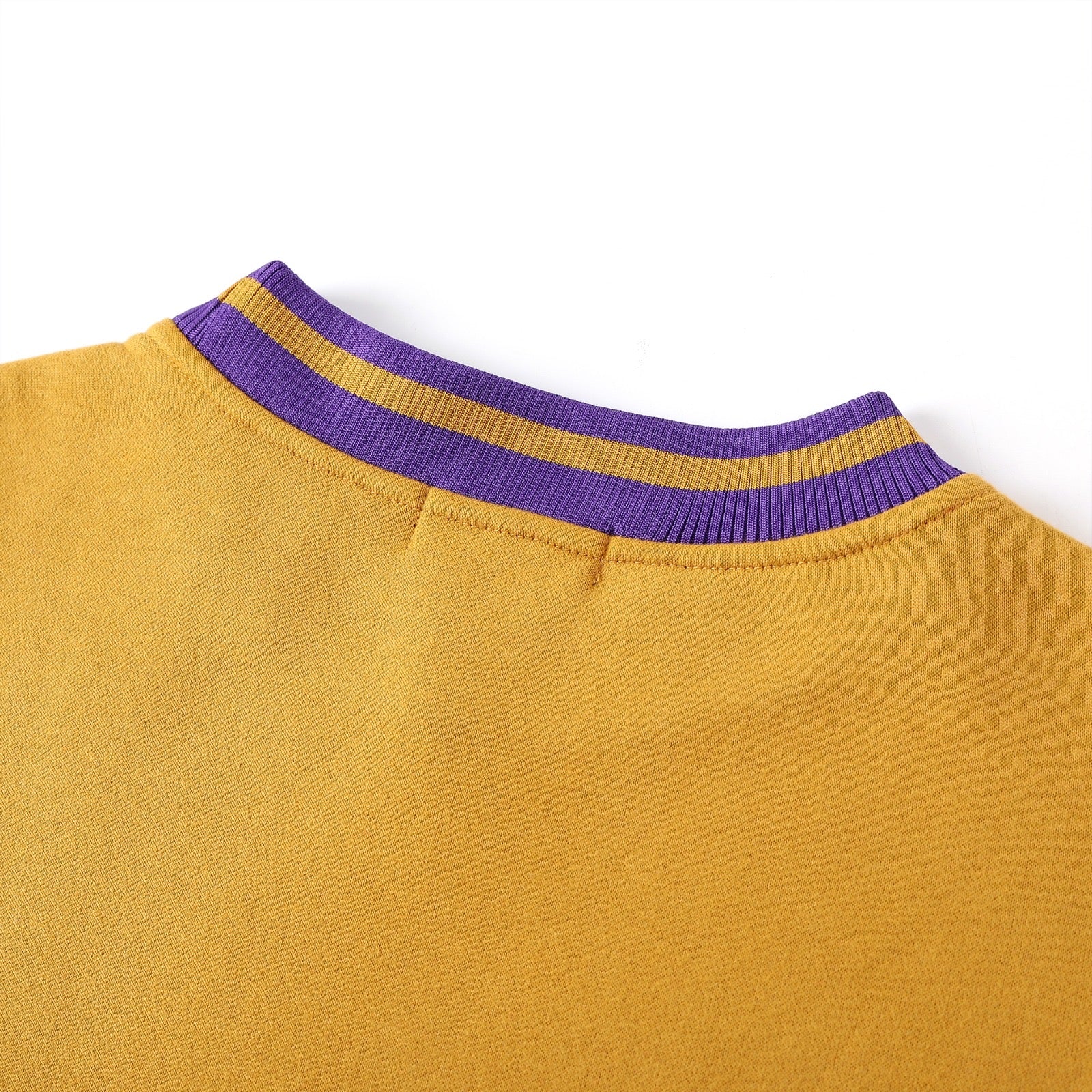 Omega Gold Stripe Letter Chenille Crewneck