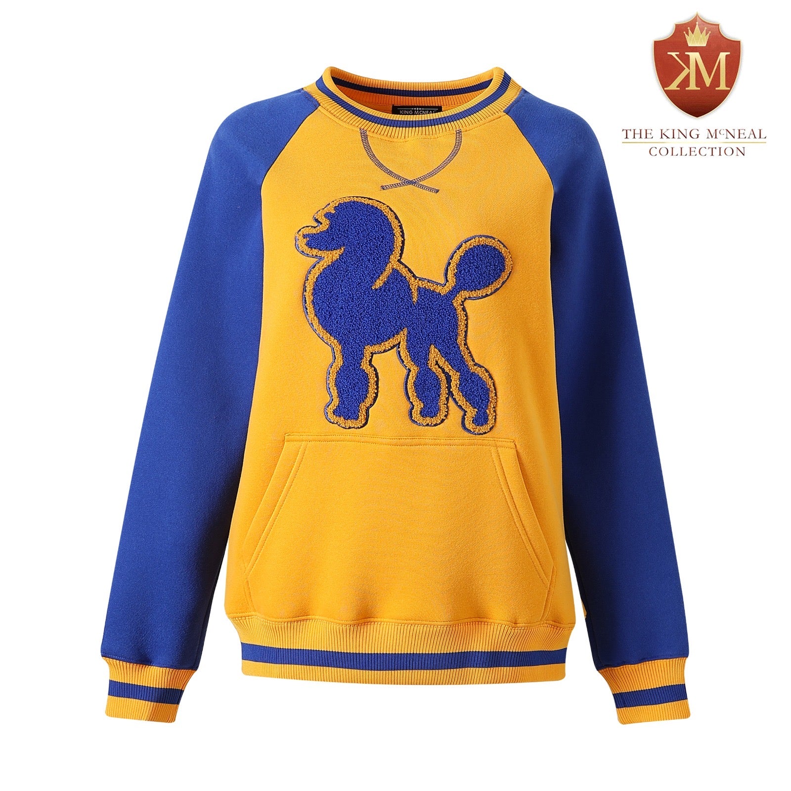 SGRho Chenille Poodle Pocket Crewneck