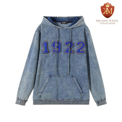 Sigma Gamma Rho 1922 Chenille Denim Hoodie