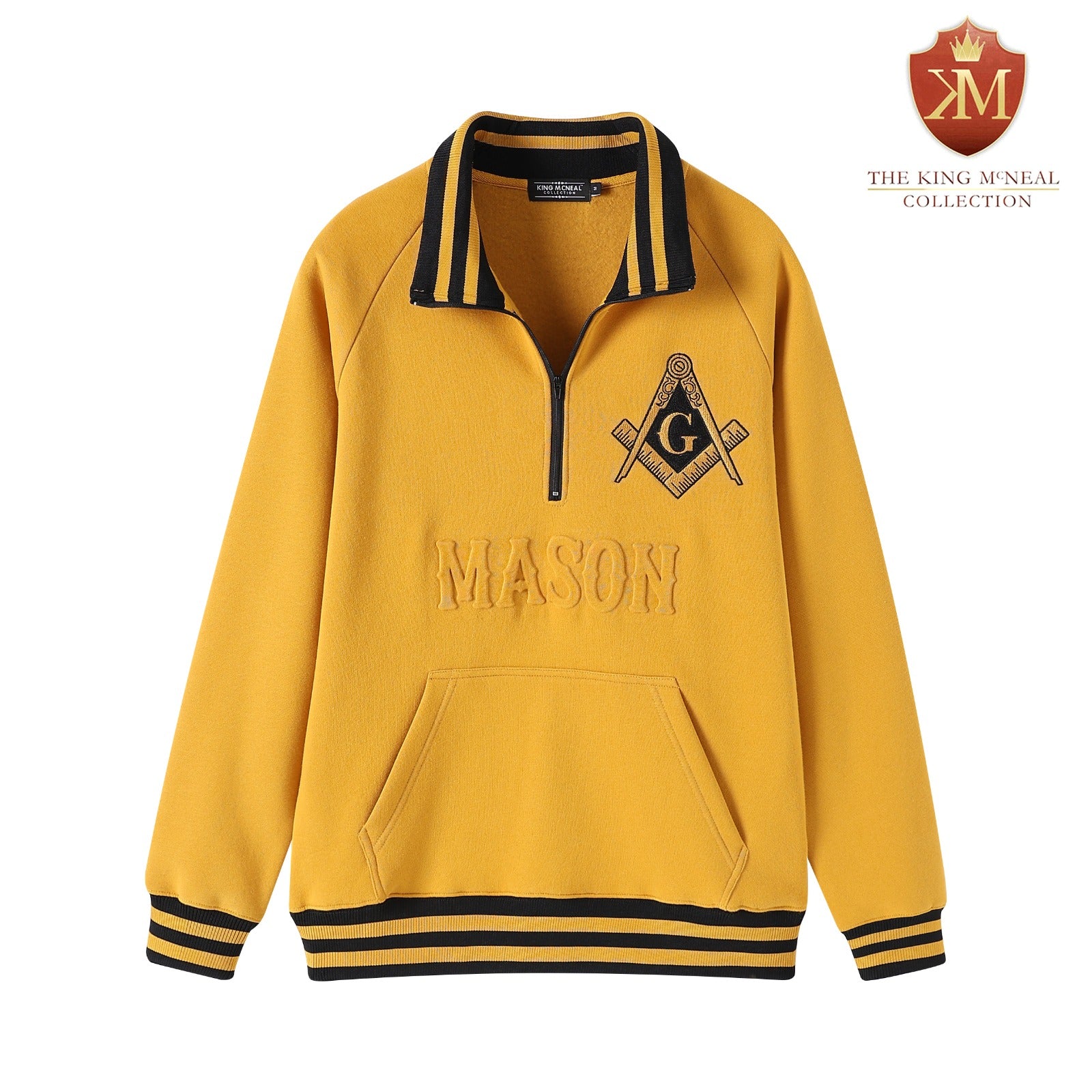 Mason Gold Quarter Zip Sweatshirt