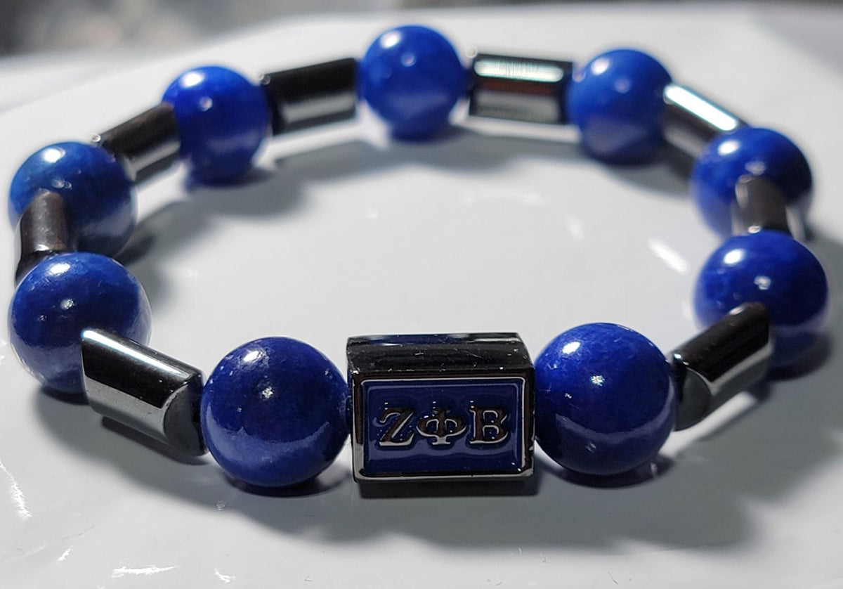 Zeta Blue and Hematite Rec Bracelet