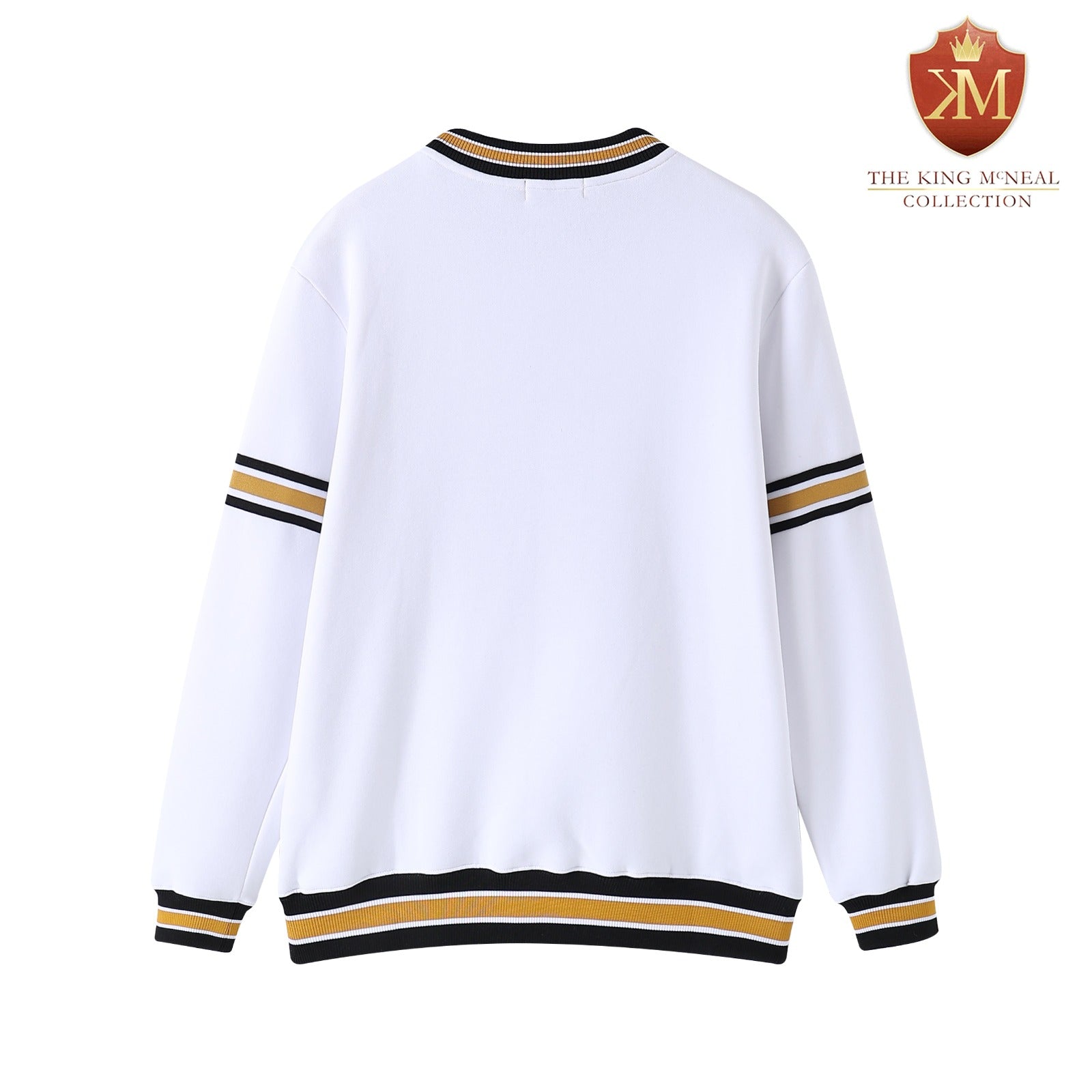 Alpha White Crest Chenille Crewneck