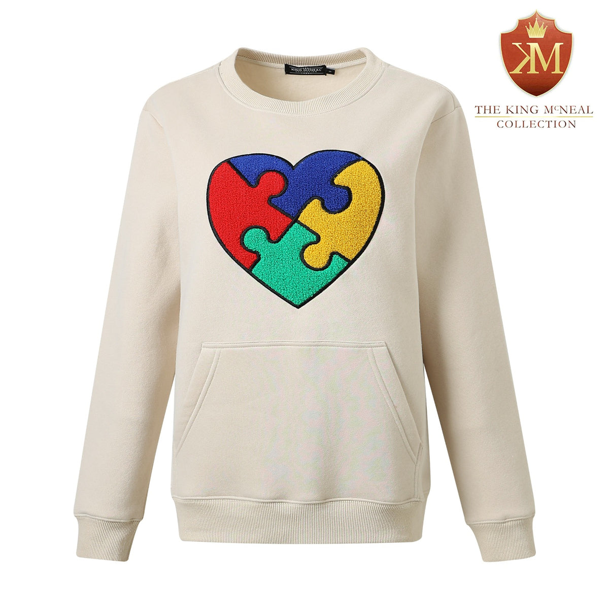 Autism Heart Chenille Crewneck Sweatshirt