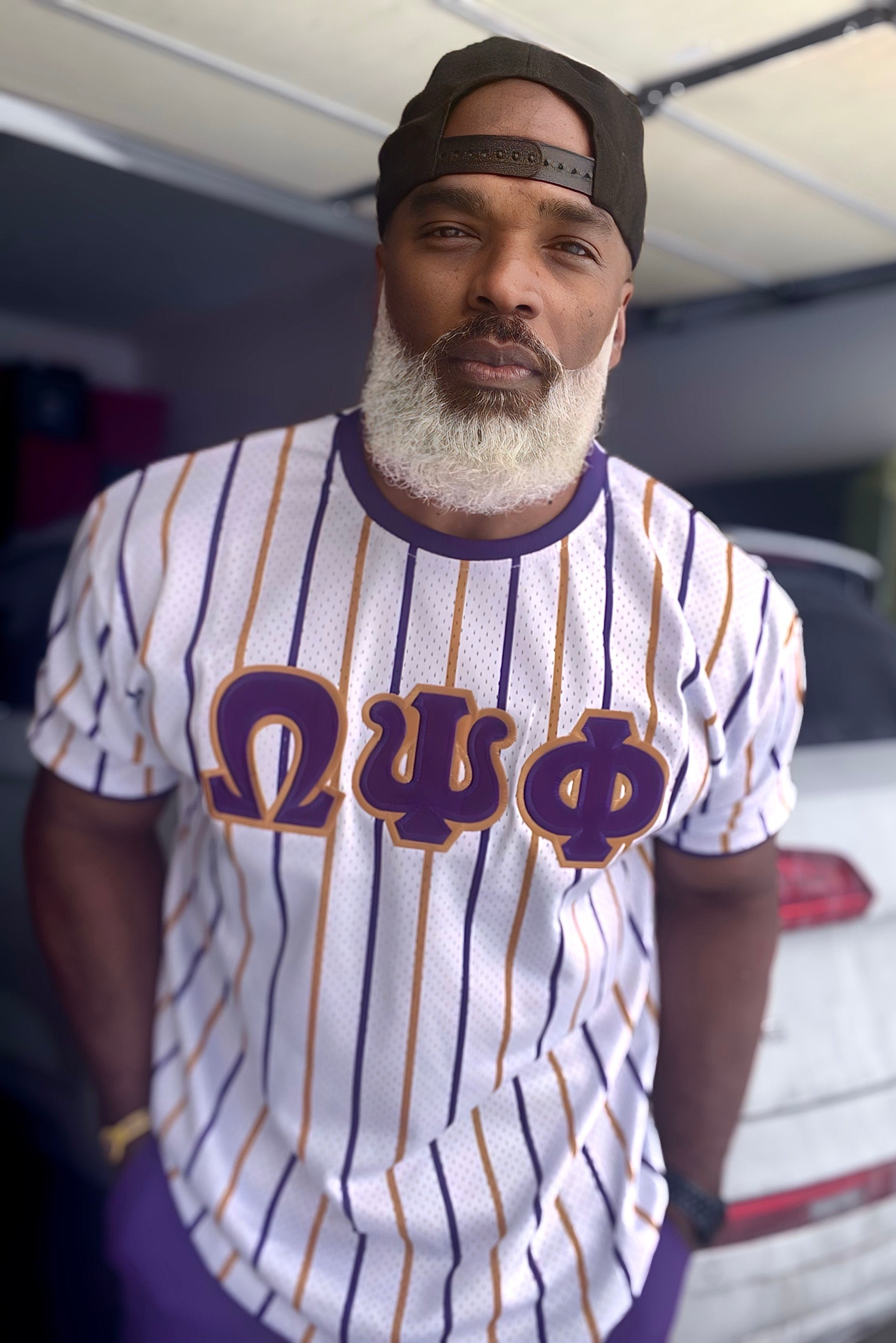 Omega Psi Phi Pinstripe Baseball Jersey