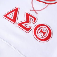 Delta Sigma Theta White Chenille Crewneck