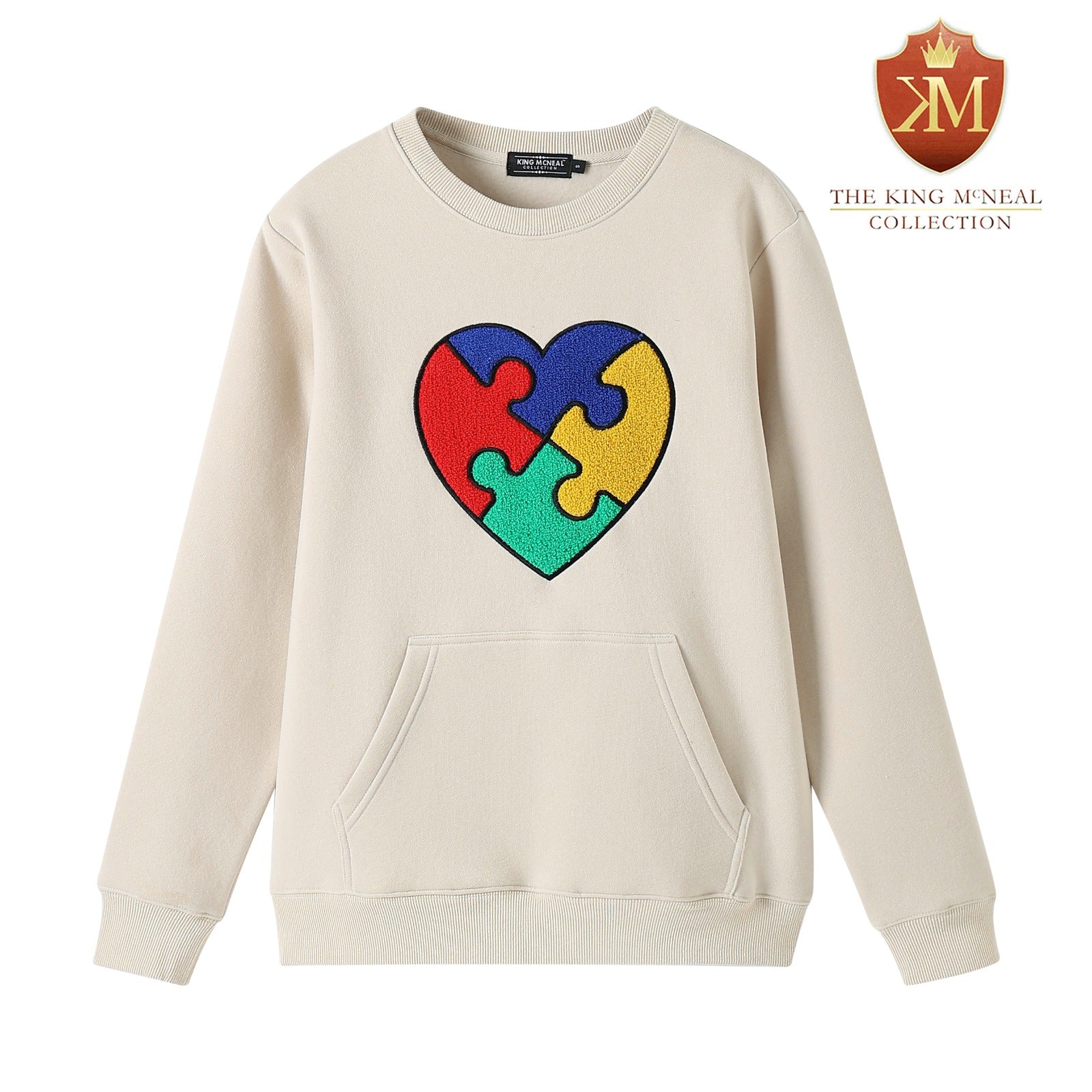 Autism Heart Chenille Crewneck Sweatshirt