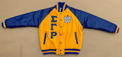 SGRho Gold Wool and Leather Letterman Jacket