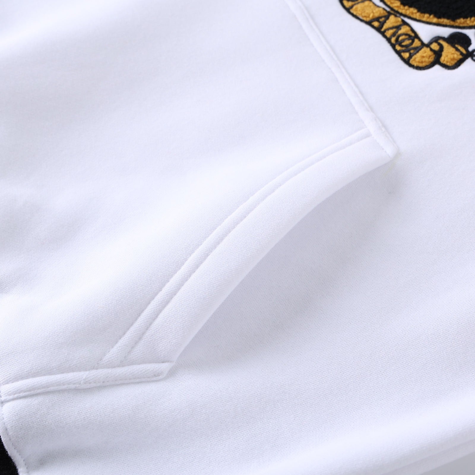 Alpha White Crest Chenille Crewneck