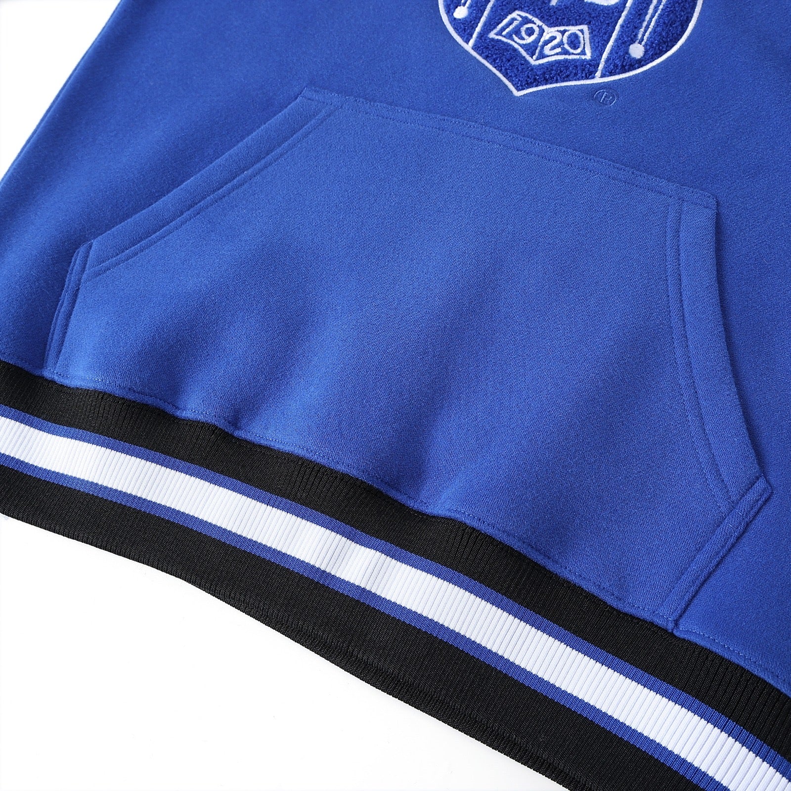 Zeta Blue Crest Chenille Crewneck