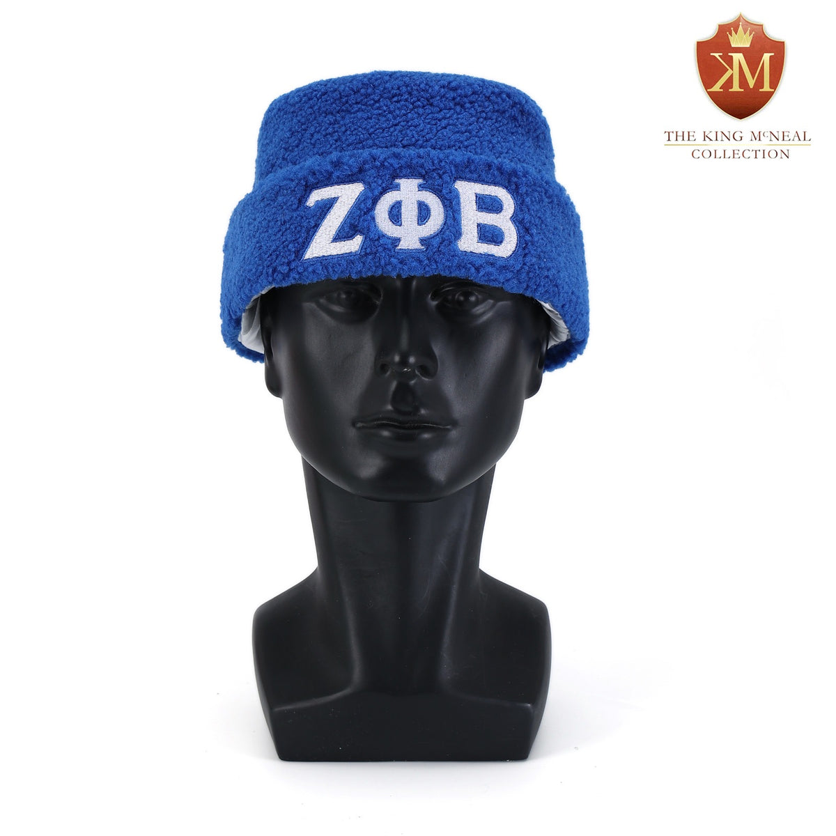 Zeta Blue Sherpa Beanie Hat