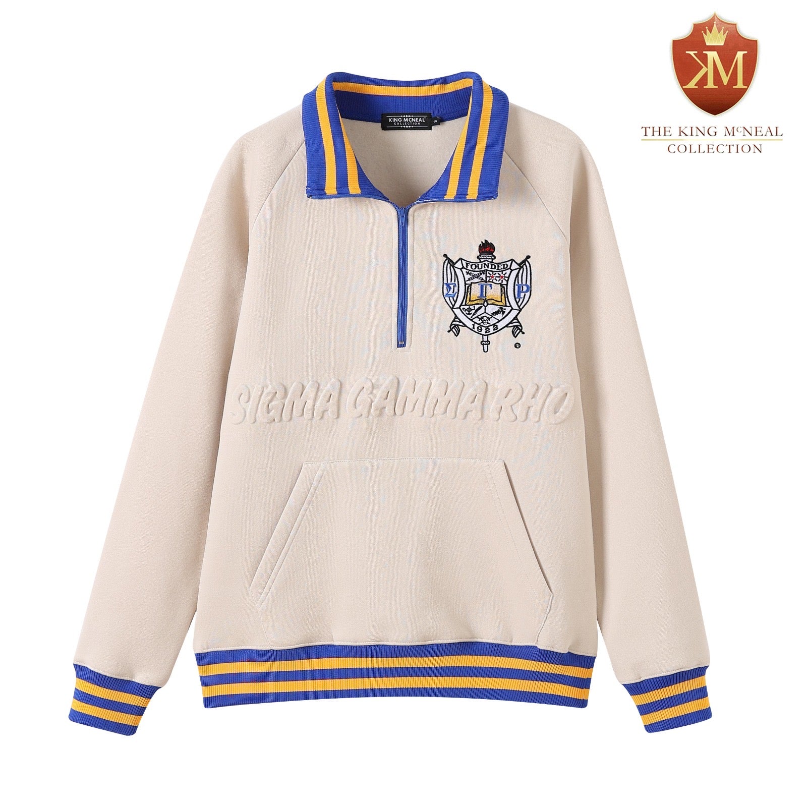 SGRho Nuetral Quarter Zip Sweatshirt Unisex