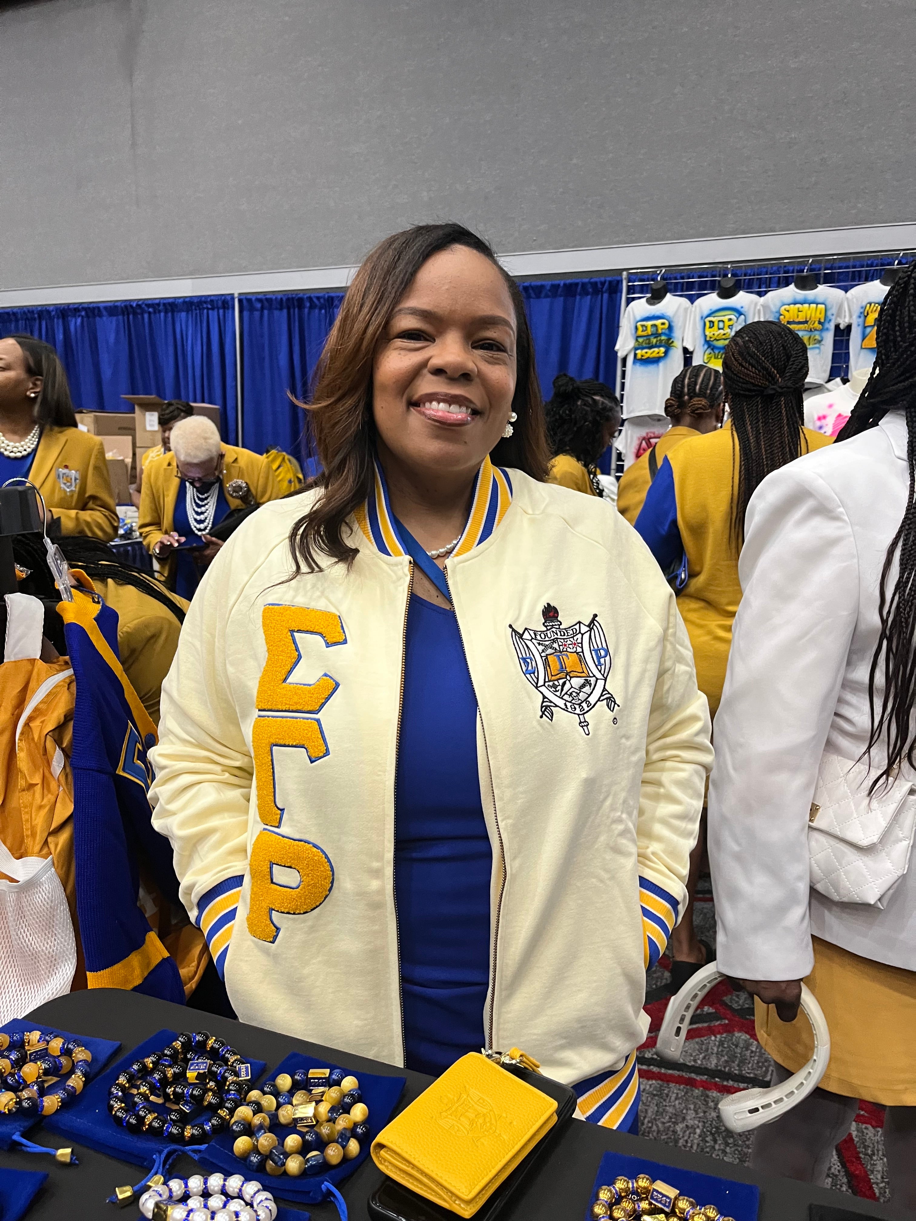 SGRho Cream Fleece Varsity Jacket