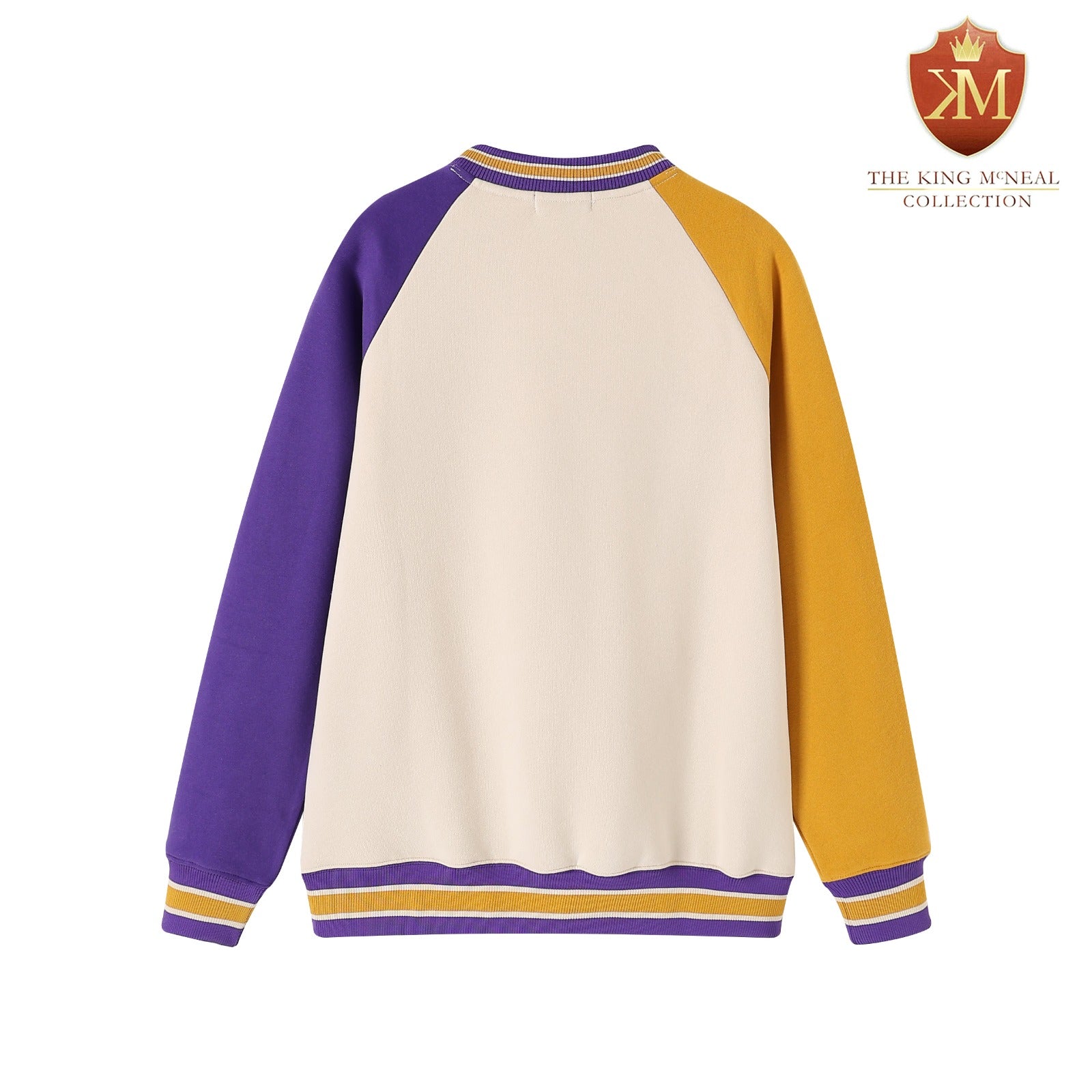 Omega Opposite Sleeve Letter Chenille Crewneck