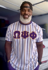 Omega Psi Phi Pinstripe Baseball Jersey