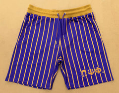 Omega Purple Pinstripe Baseball Shorts