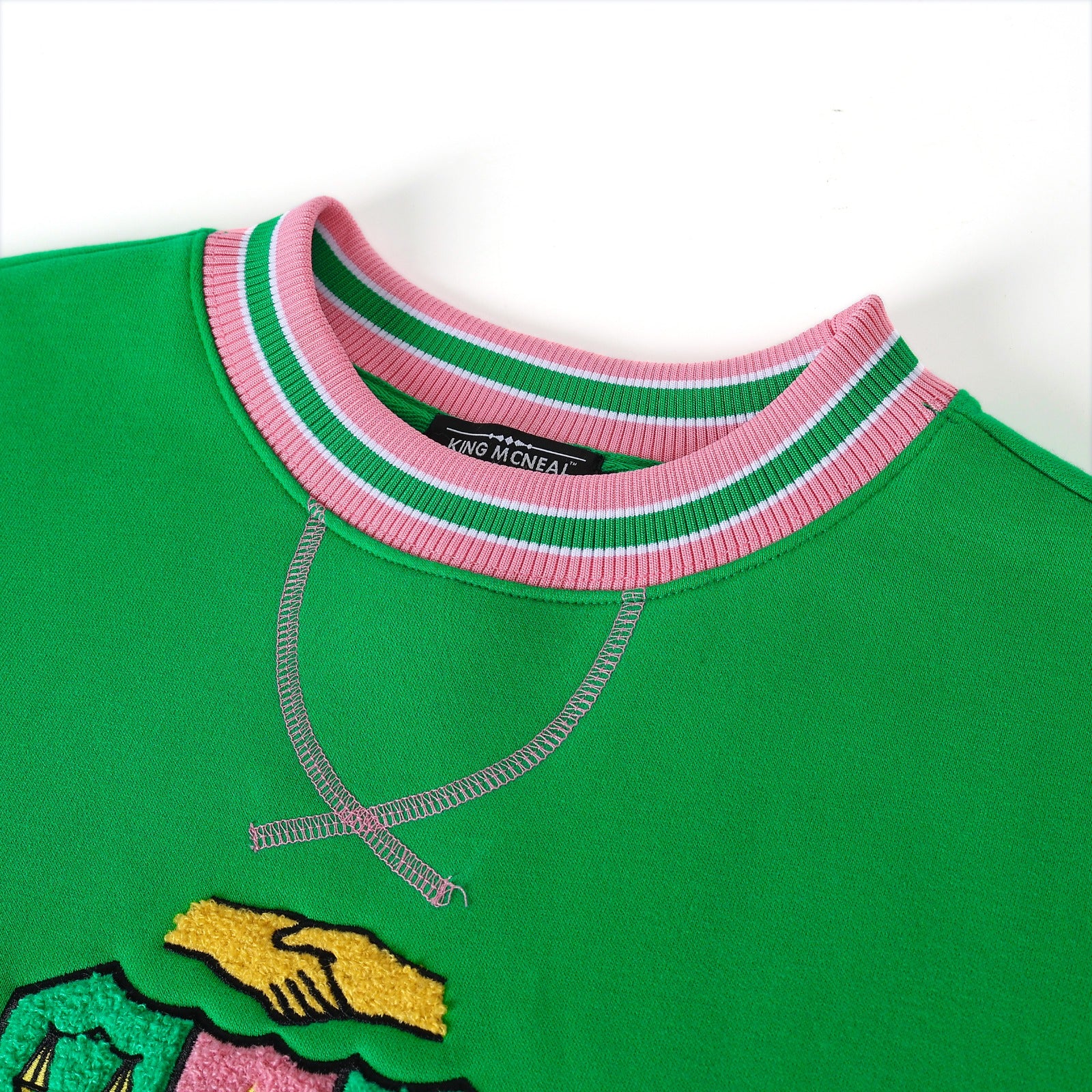 AKA Green Stripe Chenille Crewneck (Unisex Size)