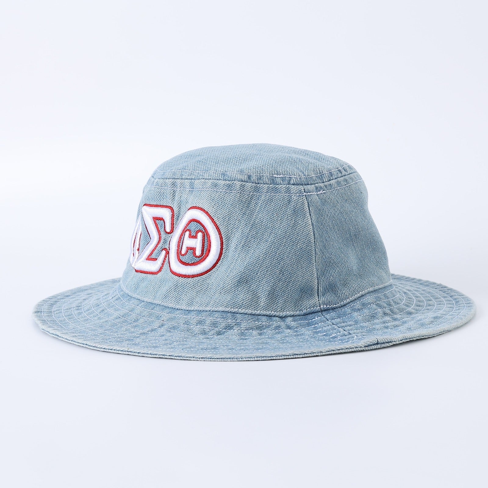 Delta Denim White Letter Boonie Hat