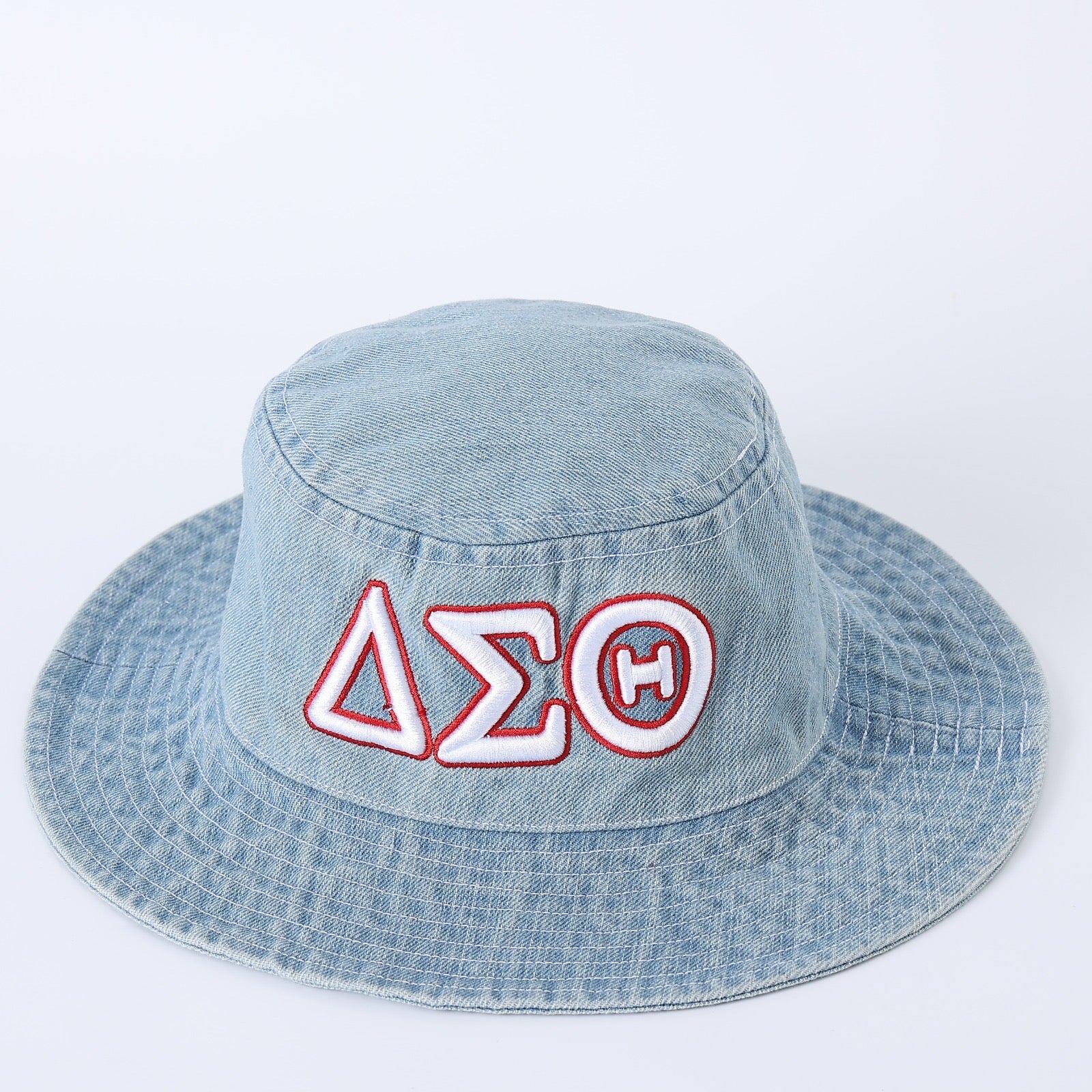 Delta Denim White Letter Boonie Hat