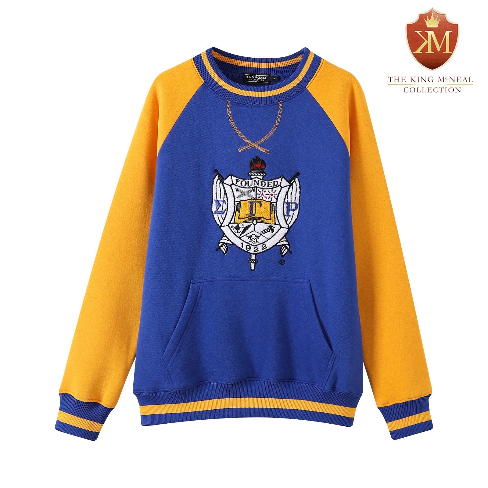 SGRho Chenille Crest Pocket Crewneck