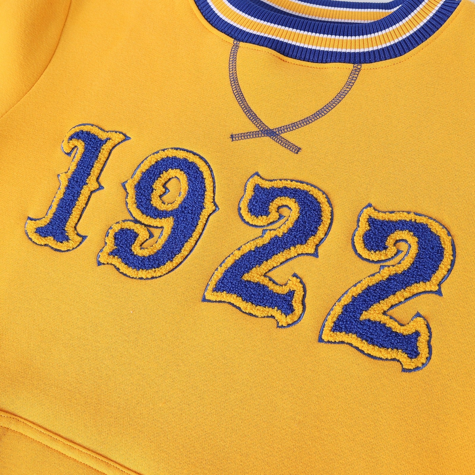 SGRho Gold 1922 Chenille Pocket Crewneck