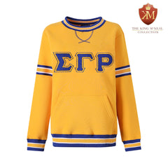 SGRho Gold Chenille Pocket Crewneck