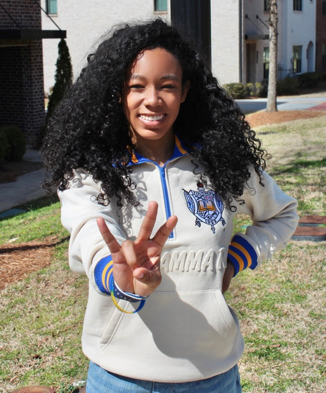 SGRho Nuetral Quarter Zip Sweatshirt Unisex