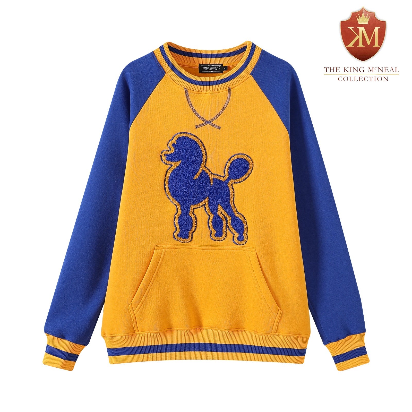 SGRho Chenille Poodle Pocket Crewneck