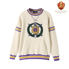 Omega Neutral Crest Chenille Crewneck