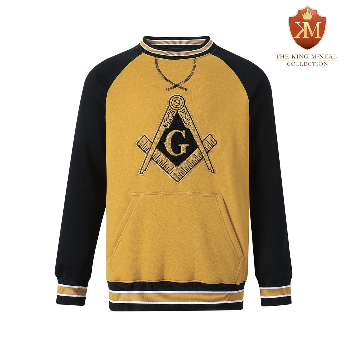 Mason Gold/Black Crest Chenille Crewneck