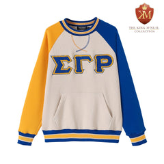 SGRho Neutral Opp Sleeve Chenille Pocket Crewneck