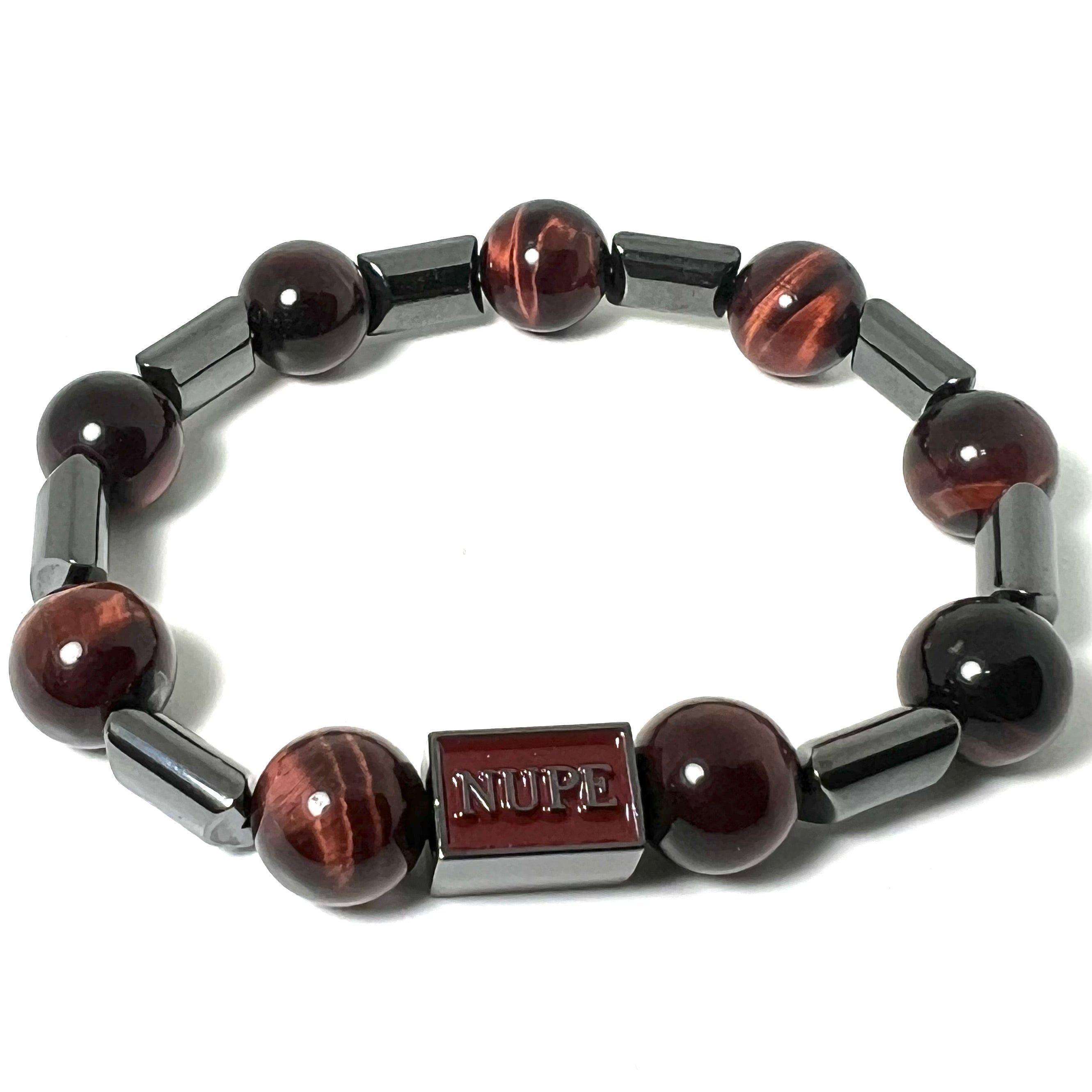 Kappa Crimson and Hematite Rec Bracelet