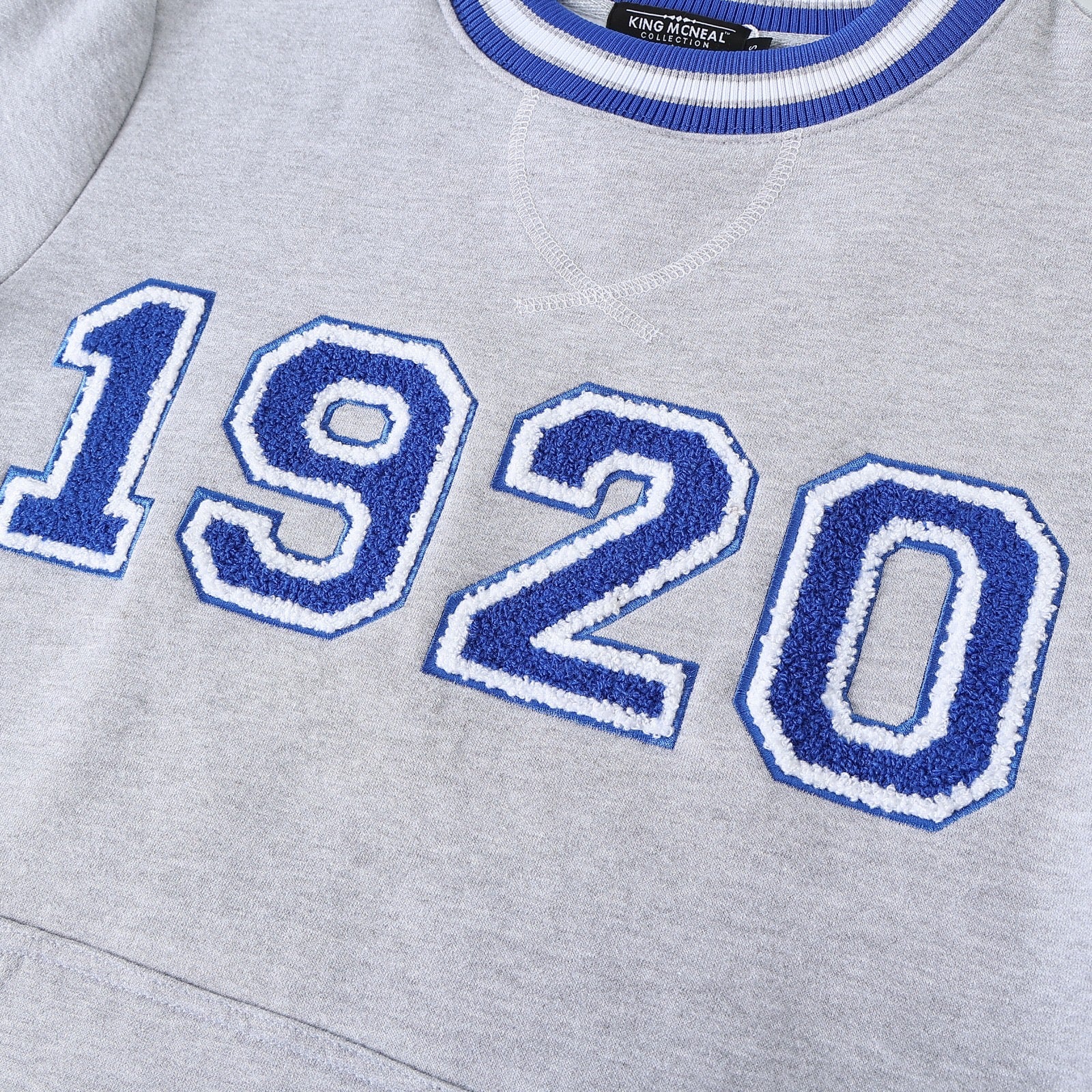 Zeta Phi Beta Grey 1920 Chenille Crewneck