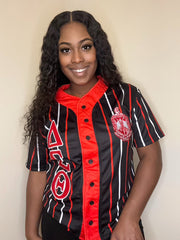 Delta Black Button Up Baseball Jersey