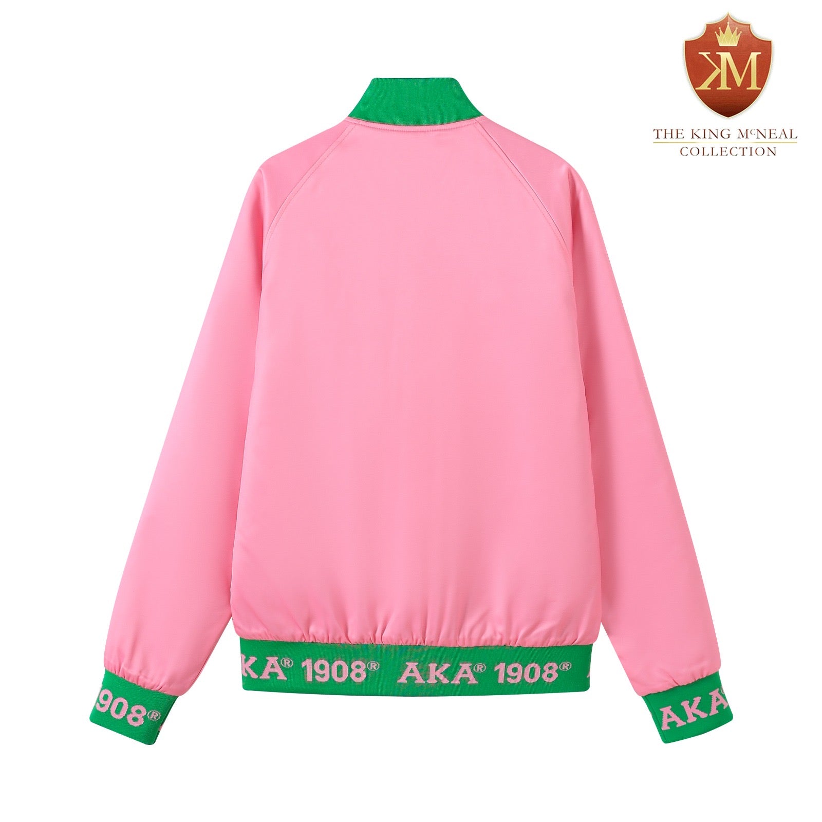 AKA Pink Satin Bomber Jacket Custom Ribbon And Lining