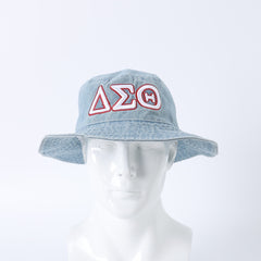 Delta Denim White Letter Boonie Hat