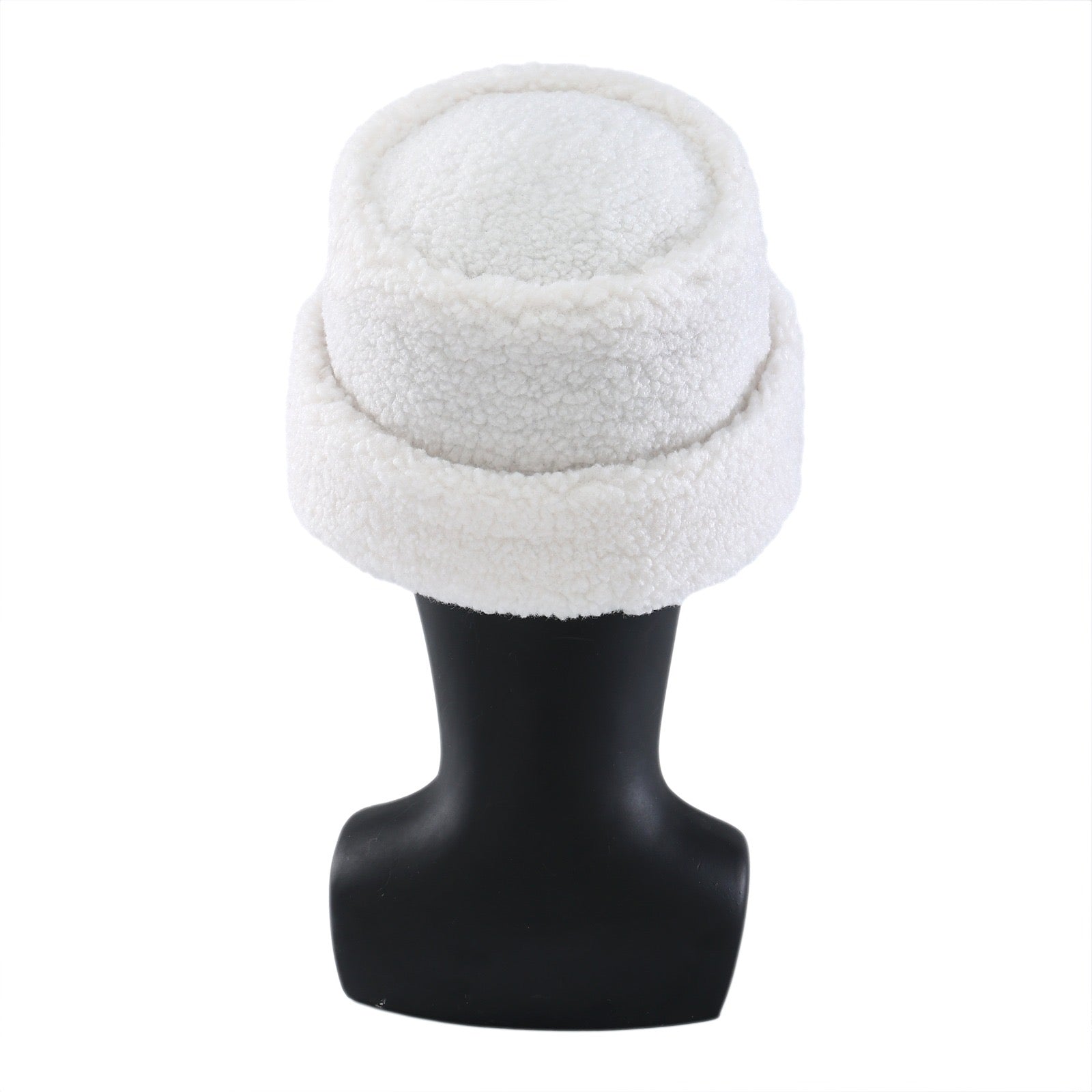 Zeta White Sherpa Beanie Hat