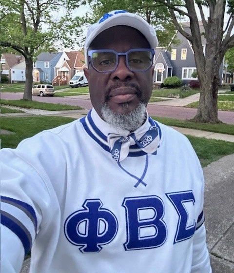 Phi Beta Sigma White Chenille Crewneck