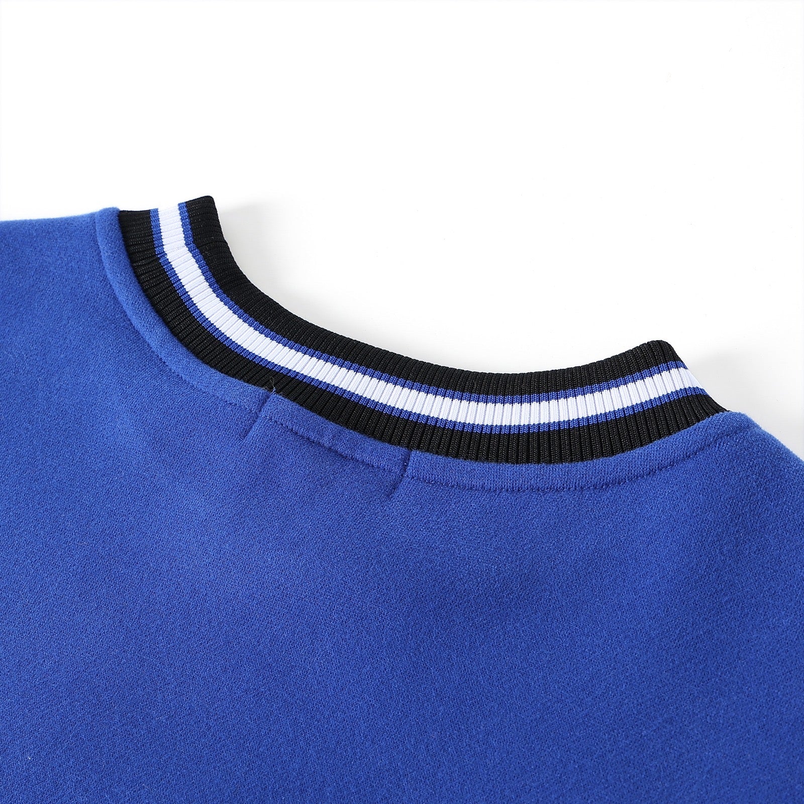 Zeta Blue Crest Chenille Crewneck