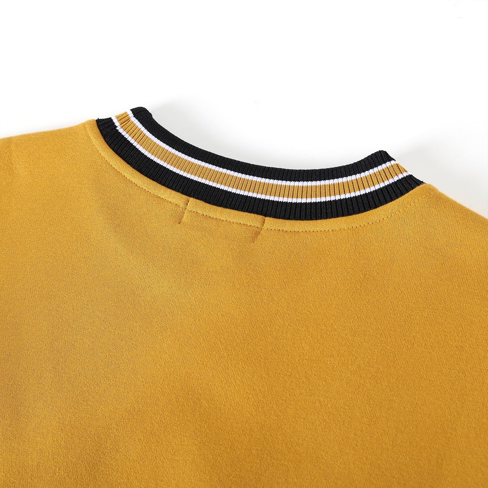 Alpha Gold Stripe Crest Chenille Crewneck