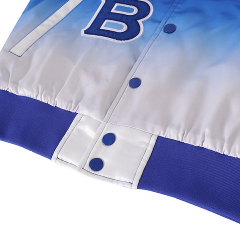 Nike Blue Pattern Skull Bomber Jacket - Tagotee