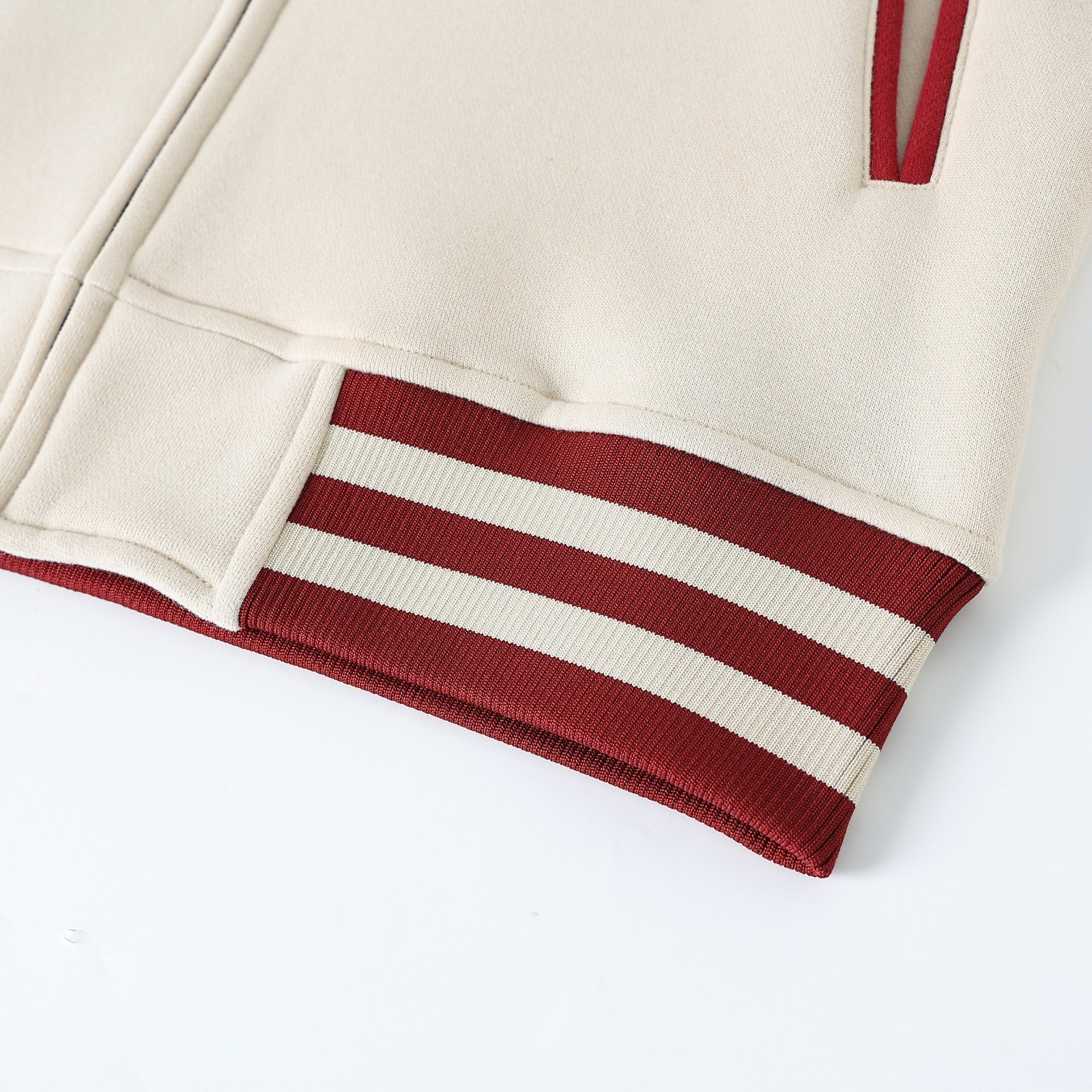 Delta Cream Varsity Fleece Jacket