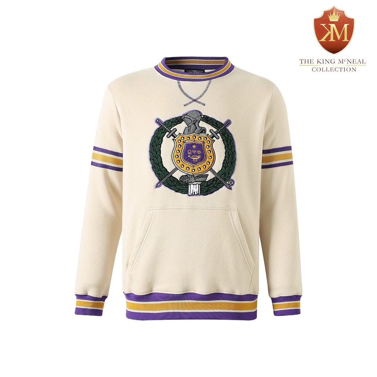 Omega Neutral Crest Chenille Crewneck