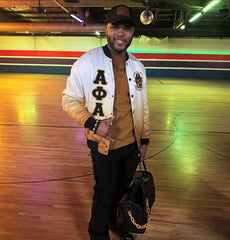 Alpha Phi Alpha Faded Bomber Jacket